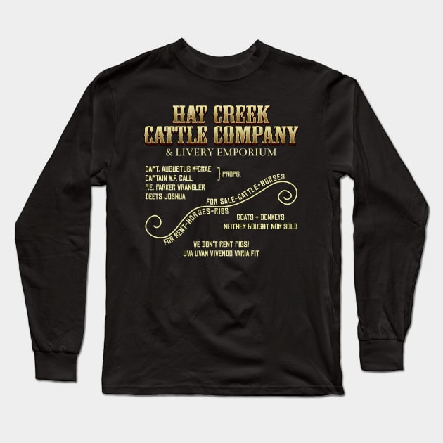 Hat Creek Sign Long Sleeve T-Shirt by robotrobotROBOT